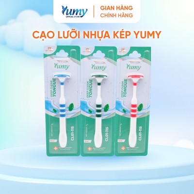 Combo 4 Cạo lưỡi YUMY nhựa kép, dụng cụ vệ sinh lưỡi ngăn mùi, giảm hôi miệng an toàn (CL01_115)