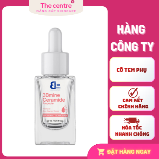 [Hàng cty] 3Bmine Ceramide Ampoule (30ml) – Tinh Chất Ceramide Dưỡng Ẩm, Phục Hồi, Chống Lão Hóa