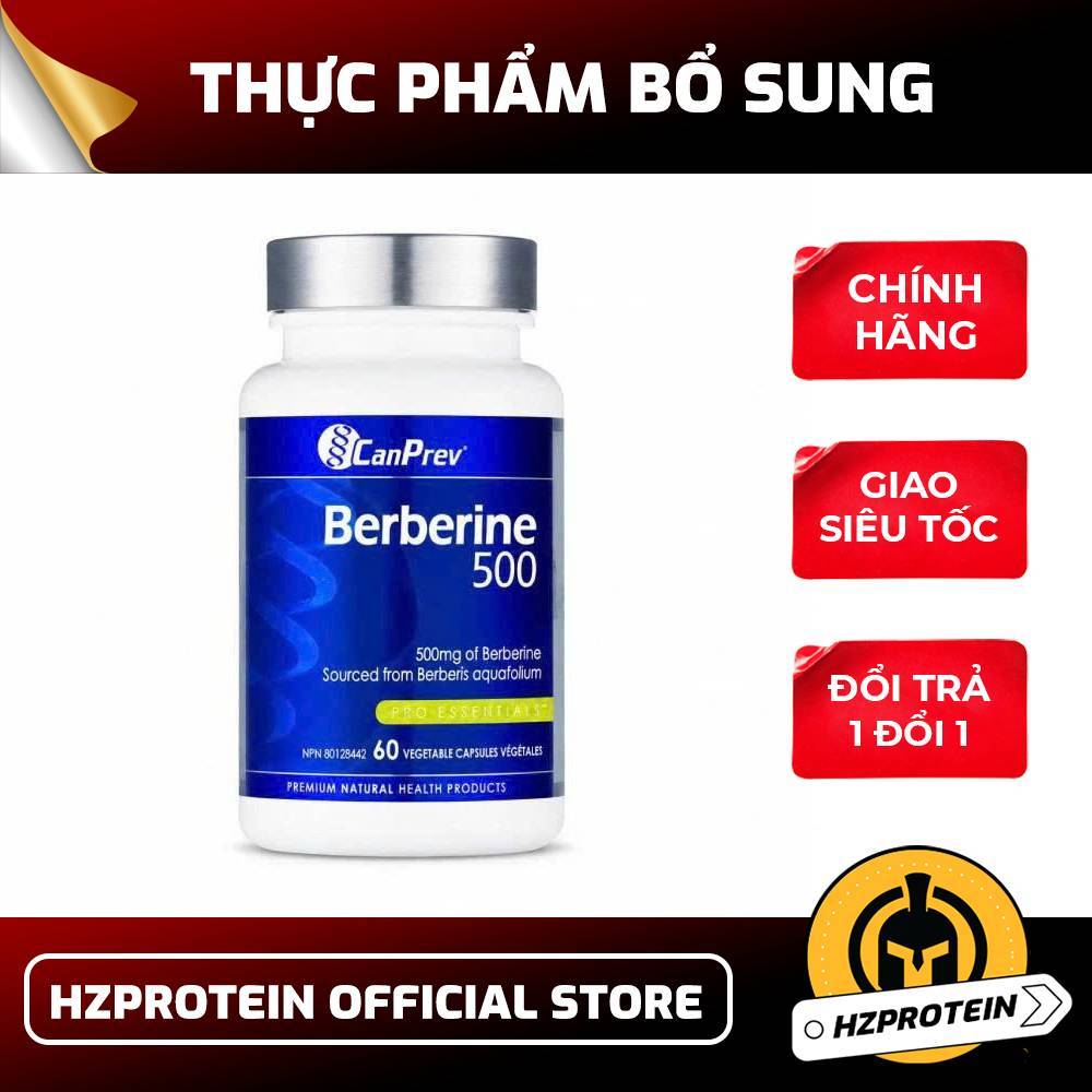 CanPrev Berberine 500mg Thực Phẩm Bổ Sung Berberine Chính Hãng