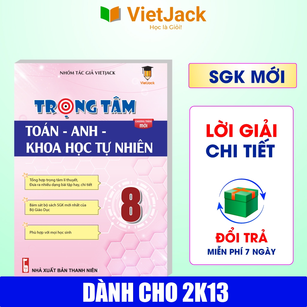 Trọng tâm Toán, Anh, KHTN lớp 8 (theo SGK mới 2026) - sách Kết nối tri thức