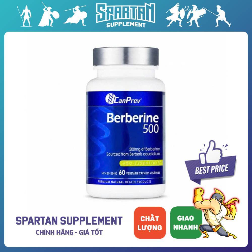 CanPrev Berberine 500mg Berberine Dạng Viên Chính Hãng Canada