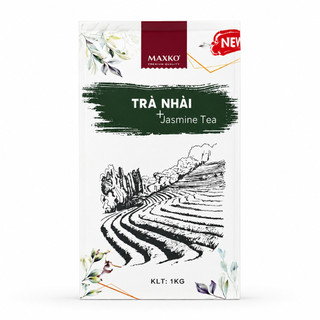 Trà Nhài Maxko (Túi 1Kg) - Hương Thơm Ngát Vị Thanh Nhẹ, Tiện Lợi Pha Chế