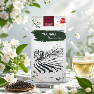 Trà Nhài Maxko (Túi 1Kg) - Hương Thơm Ngát Vị Thanh Nhẹ, Tiện Lợi Pha Chế
