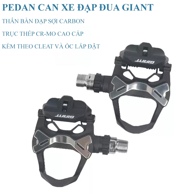 Pedan Can Xe Đạp Giant Carbon Clipless Bàn Đạp Can Pedal Cleat