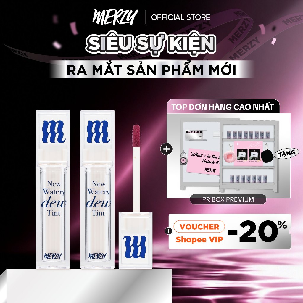 COMBO 2 Son Tint Bóng Merzy The New Watery Dew Tint 4g x 2