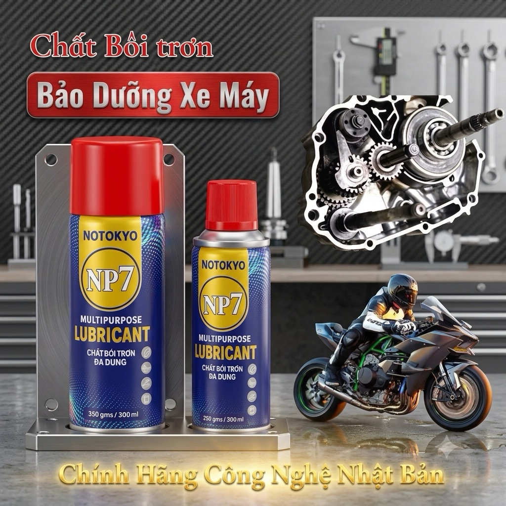 Bình Xịt Bôi Trơn, Bảo Dưỡng Động Cơ, Chống Rỉ Sét, Đa Năng _ Chính Hãng NOTOBOND NP7.