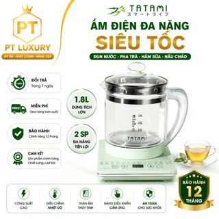 Ấm siêu tốc đa năng 28 chế độ,dung tích 1.8L, chất liệu thủy tinh cao cấp - PTLUXURY