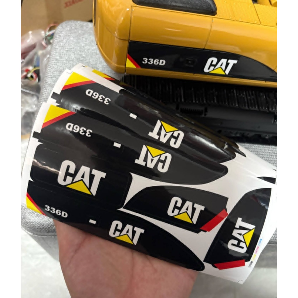 Bộ Tem / Decal CAT Máy Xúc Điều Khiển Huina 1580 - Sticker CAT ( Phù Hợp Tất Cả Phiên Bản Huina 1580