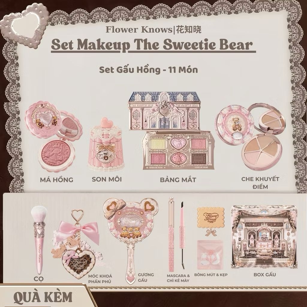 Set flowers know bst gấu 🐻