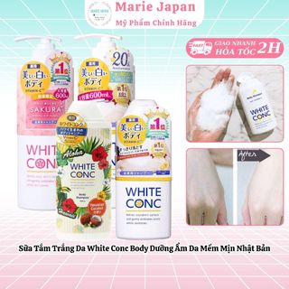 Sữa tắm trắng da white conc body dưỡng ẩm da mềm mịn nhật bản