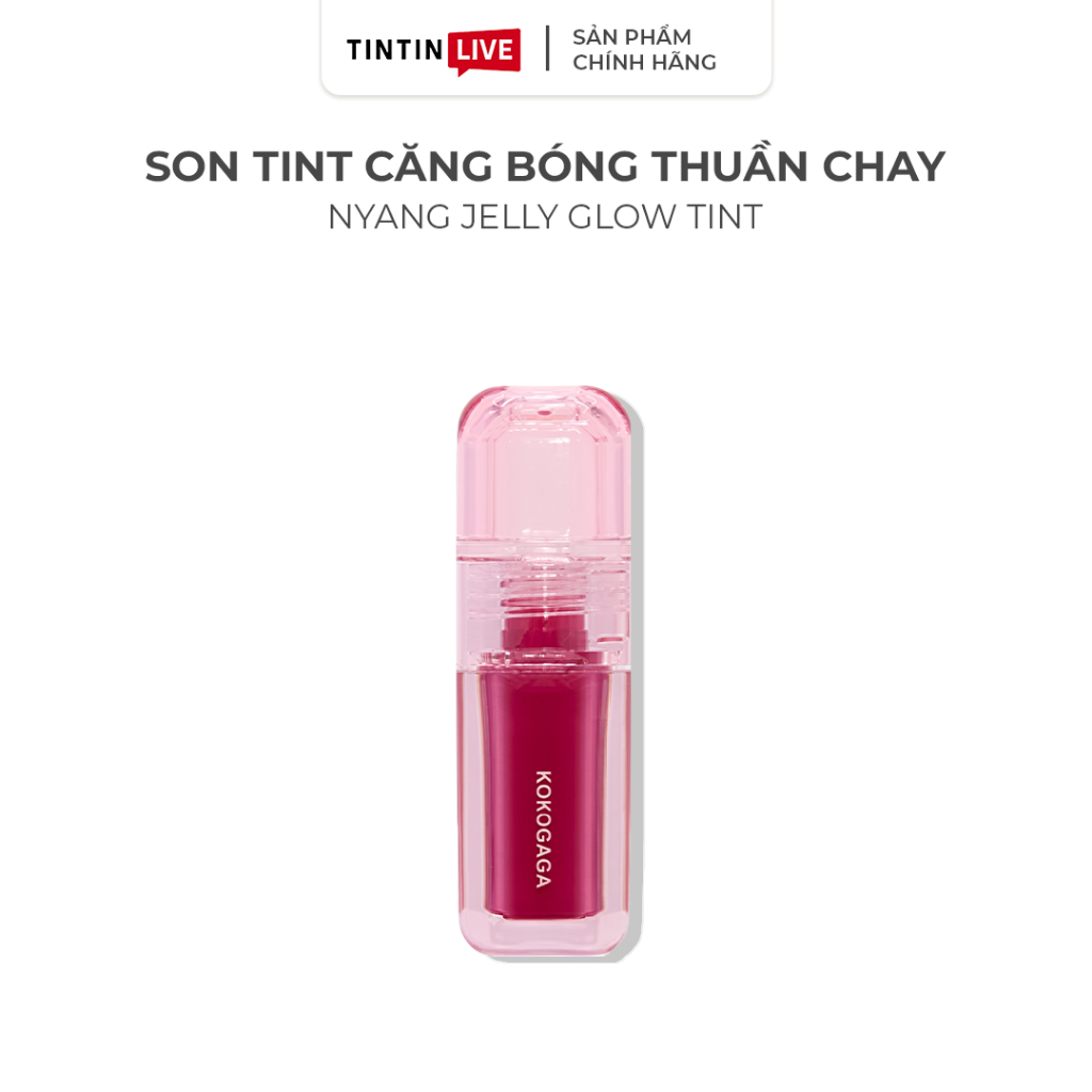 [KOKOGAGA] Son tint bóng thuần chay giúp môi căng mọng như thạch KOKOGAGA Nyang Jelly Glow Tint 4ml | BigBuy360 - bigbuy360.vn