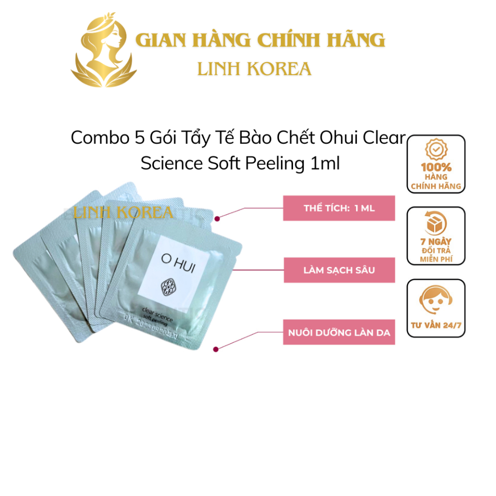 Combo 5 Gói Tẩy Tế Bào Chết Ohui Clear Science Soft Peeling 1ml_LINH KOREA