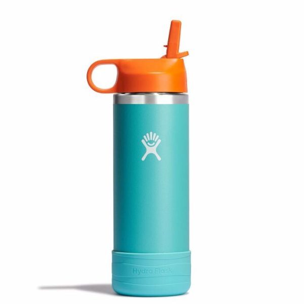 BÌNH NƯỚC GIỮ NHIỆT DÀNH CHO TRẺ HYDRO FLASK KIDS 18 OZ WIDE MOUTH STRAW CAP AND BOOT 532 ml