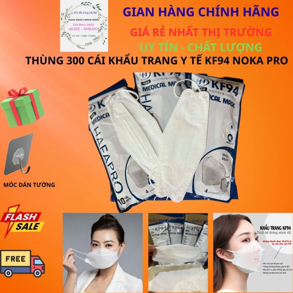 GIÁ RẺ - FREESHIP +Khẩu Trang Thương Hiệu Noka Pro Cao Cấp, KF94 - 5D Mask - KT Y Tế 9A, KT 3 Lớp
