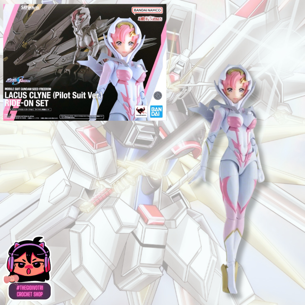SHF BANDAI (AUTHENTIC) HIGH QUALITY ACTION FIGURE "LACUS CLYNE (PILOT SUIT) - GUNDAM SEED" (NEWSEAL)