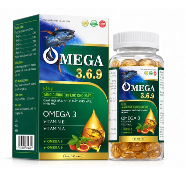 Dầu Cá Alaska Omega 3.6.9 Tăng cường thị lực, Bổ Não, Tăng Cường Thị Lực, Giảm Nguy Cơ Mắc Bệnh Tim 