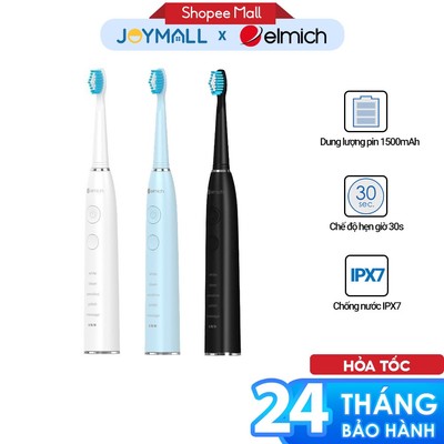 Bàn chải đánh răng điện Elmich Procare TBE-8453, Hàng chính hãng, tặng kèm 2 đầu bàn chải, 5 chế độ làm sạch - JoyMall