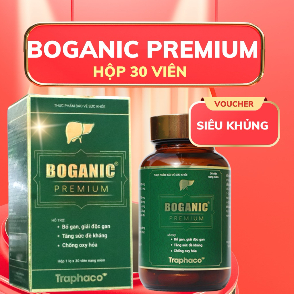 Viên uống Boganic Premium Traphaco hỗ trợ bảo vệ và tăng cường chức năng gan (30 viên)
