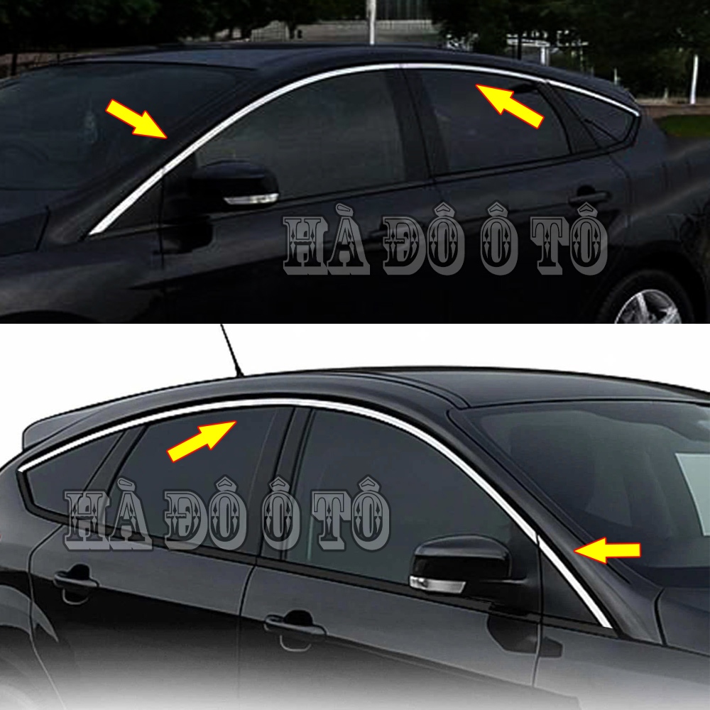 Nẹp Viền Kính Focus 2012 2013 2014 2015 2016 2017 2018 ( Bản Sedan ) - Nẹp Phần Cong KÍnh Focus