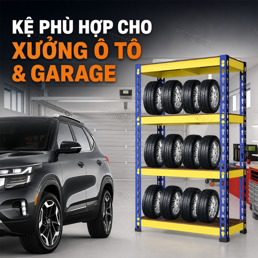 Bali Kệ Sắt Kệ Kho Chịu Tải Nặng 500kg Không Cần Ốc Vít Điều Chỉnh Chiều Cao Cho Garage Xưởng Ô Tô | BigBuy360 - bigbuy360.vn