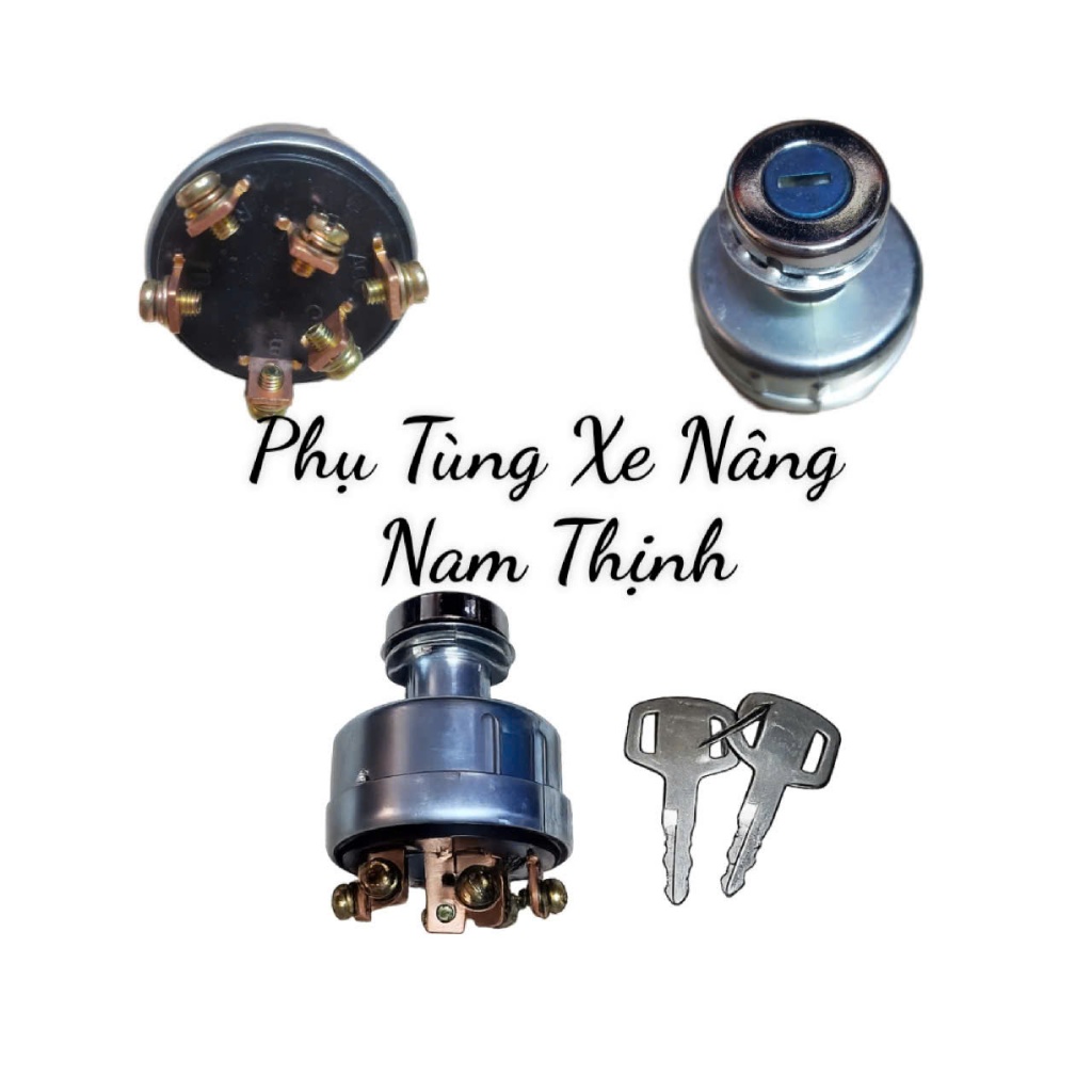 Ổ KHÓA ĐỀ XE NÂNG MITSUBISHI/F18B (6 CHÂN). PHỤ TÙNG XE NÂNG