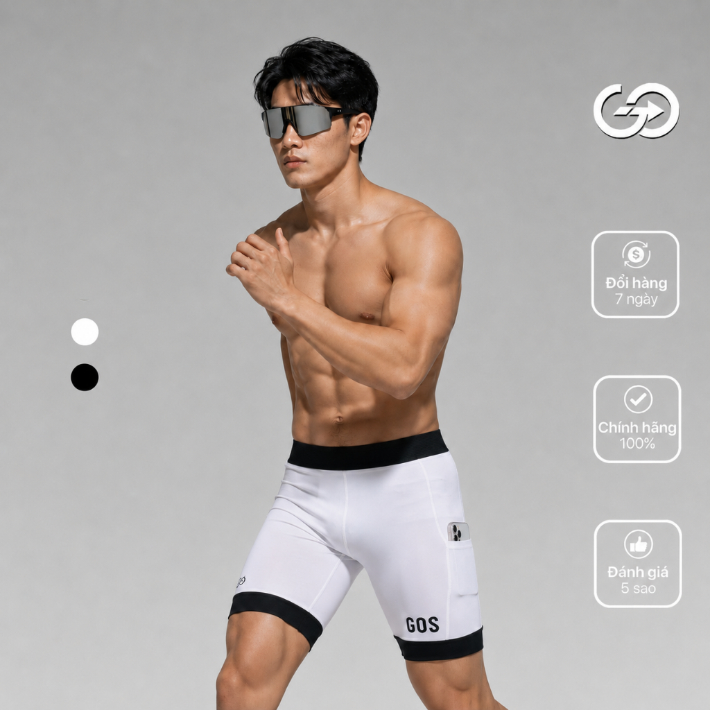 Quần thể thao Legging nam GOS Legging Colorline S24