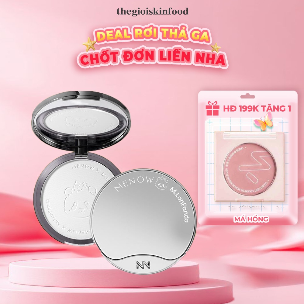 Phấn Phủ MENOW x MENGLAN PANDA Dạng Nén Velvet Mist Complexion Powder 21g