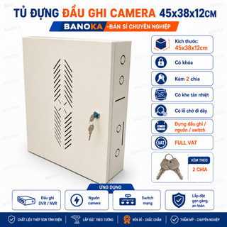 (Hoả tốc) Tủ Đựng Đầu Ghi Camera, Kích thước 45x38x12cm tiêu chuẩn - Tủ đựng đầu ghi Camera có khóa