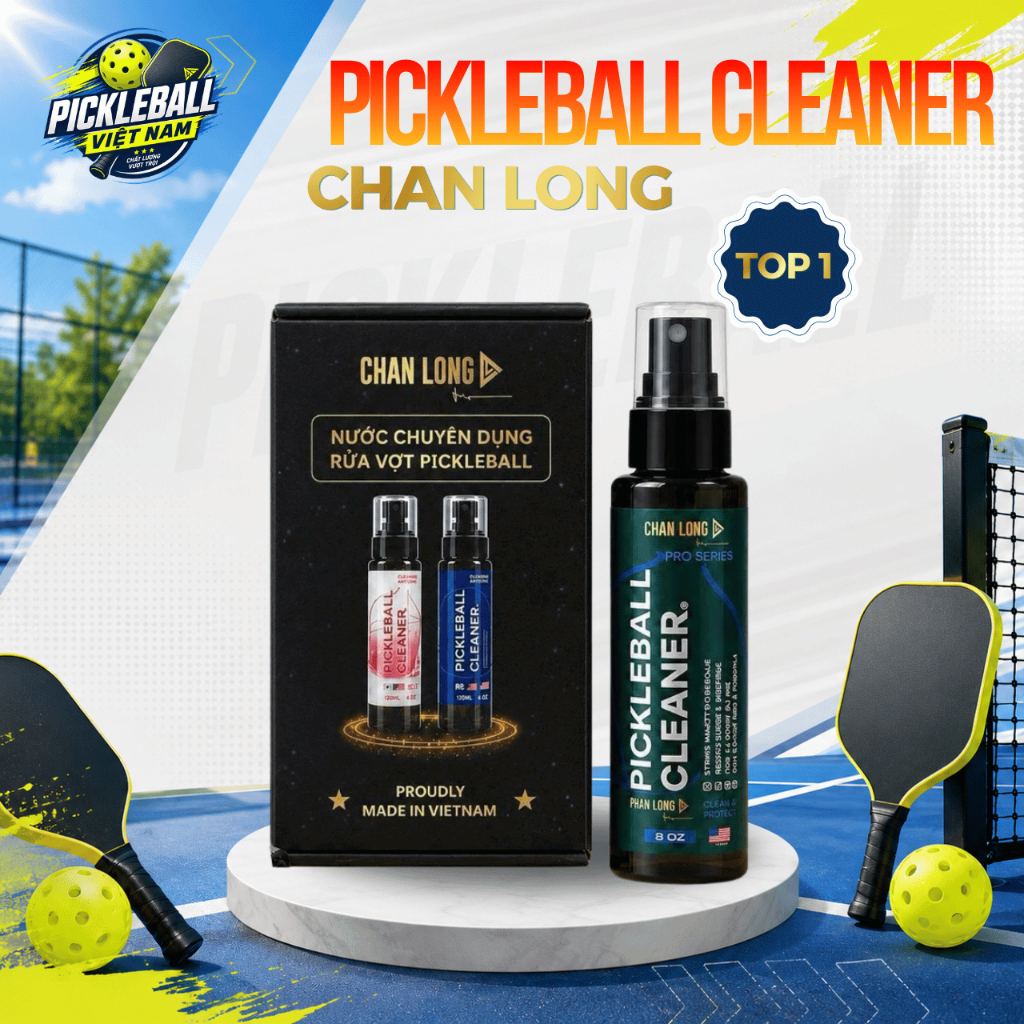 Dung Dịch Vệ Sinh Mặt Vợt Pickleball CHANLONG Chính Hãng – Làm Sạch Bụi Bẩn, Vệ Sinh Bề Mặt Vợt, Phụ