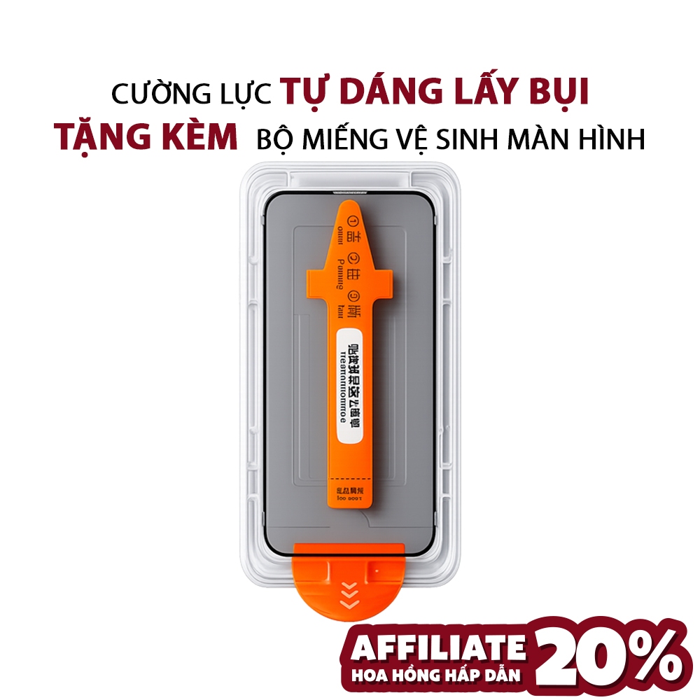 Cường Lực Iphone 16 Pro Max/11/12 Pro/13/14/15 Pro Max KingKong Tự Dán Full Màn