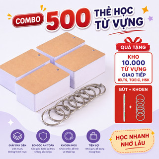 Thẻ học từ vựng 500 thẻ hack trí nhớ học tiếng anh trung nhật hàn takenote tiện lợi Happy Birds