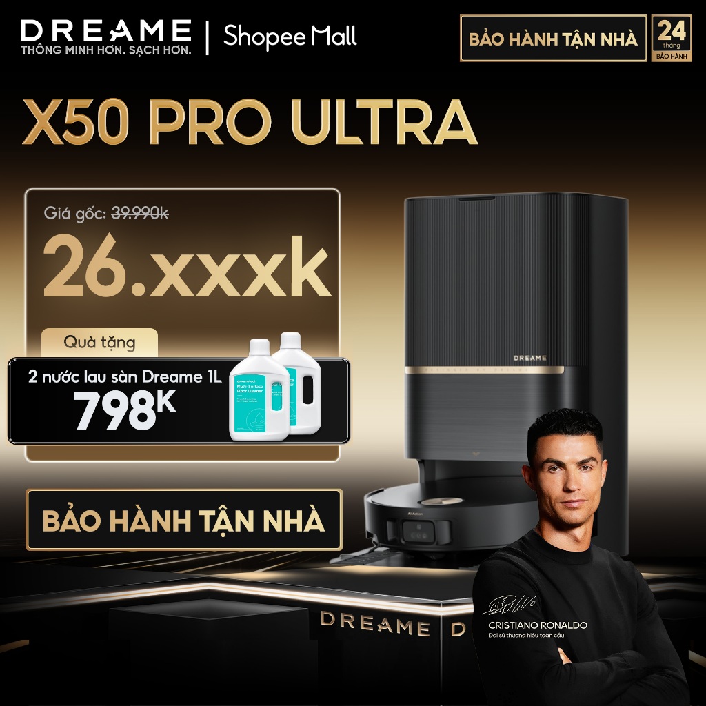 [Bảo hành tận nhà] Dreame X50 Pro Ultra/ X50 Ultra/ L50s Pro Ultra Robot Hút Bụi Lau Nhà | 30.000Pa