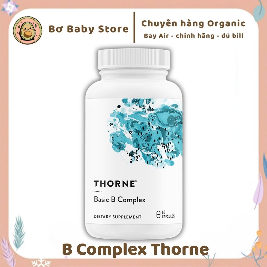 Viên Uống Vitamin Basic B-Complex Thorne Sản Sinh Năng Lượng, Hỗ Trợ Não Bộ Và Hình Thành Hồng Cầu T