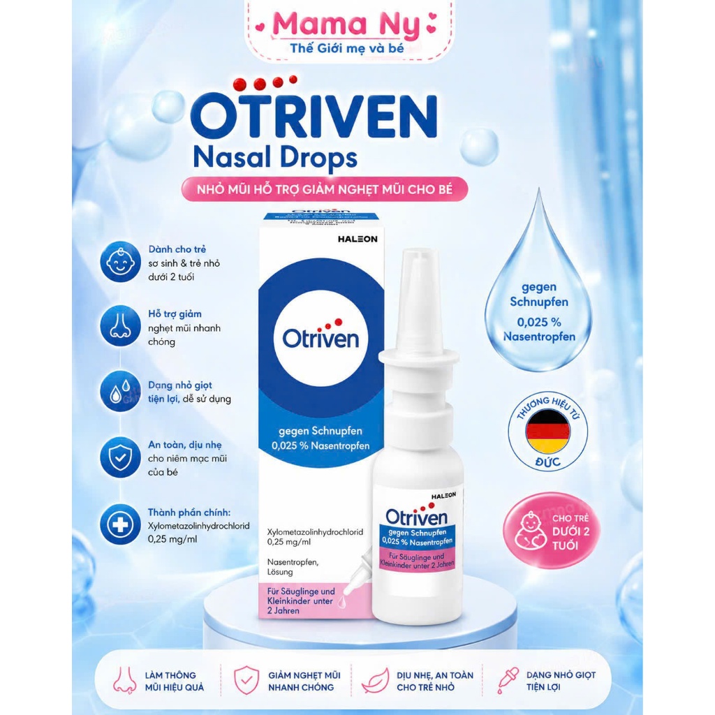 DUNG DỊCH CHĂM SÓC MŨI OTRIVEN 0.025% (10ml)