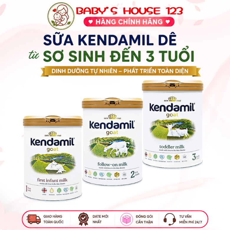 Sữa Bột Công Thức Kendamil Dê - Sữa Dê Kendamil UK Anh Quốc Đạm A2 Dễ Tiêu Hoá - Hộp 800g