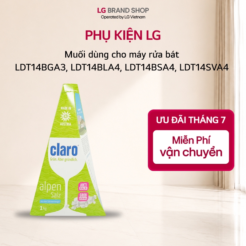 Muối dùng cho máy rửa bát| LDT14BGA3, LDT14BLA4, LDT14BSA4, LDT14SVA4