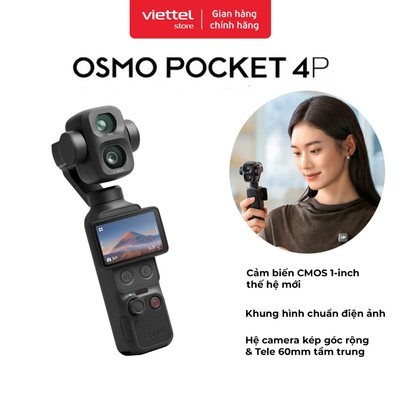 DJI Osmo Pocket 4P | Gimbal Camera Kép Bỏ Túi Chuẩn Điện Ảnh | Camera Vlog 4K | CMOS 1-inch