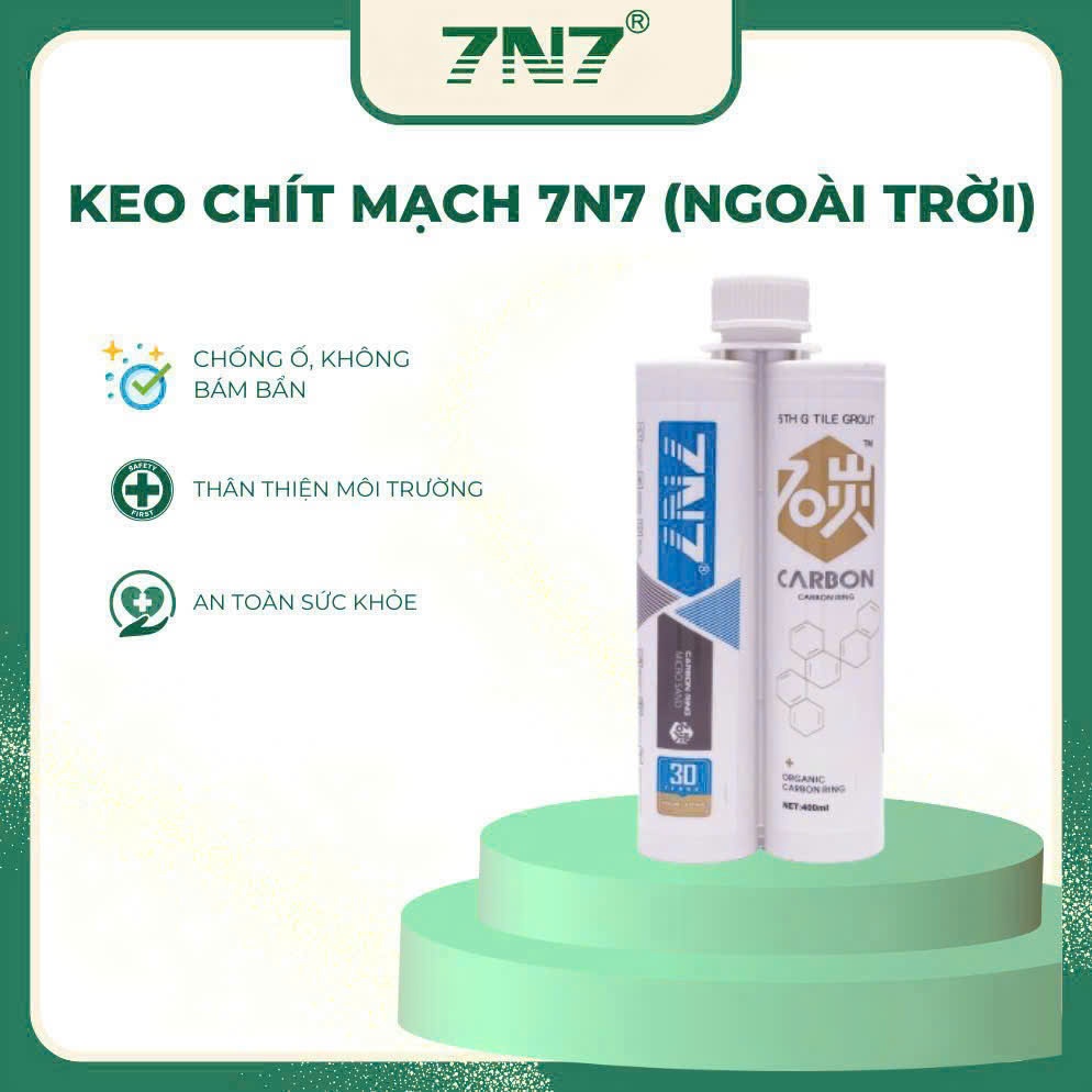 Keo chít mạch 7N7 ngoài trời là dòng keo Epoxy 2 thành phần cao cấp, chuyên dùng cho sân thượng, ban