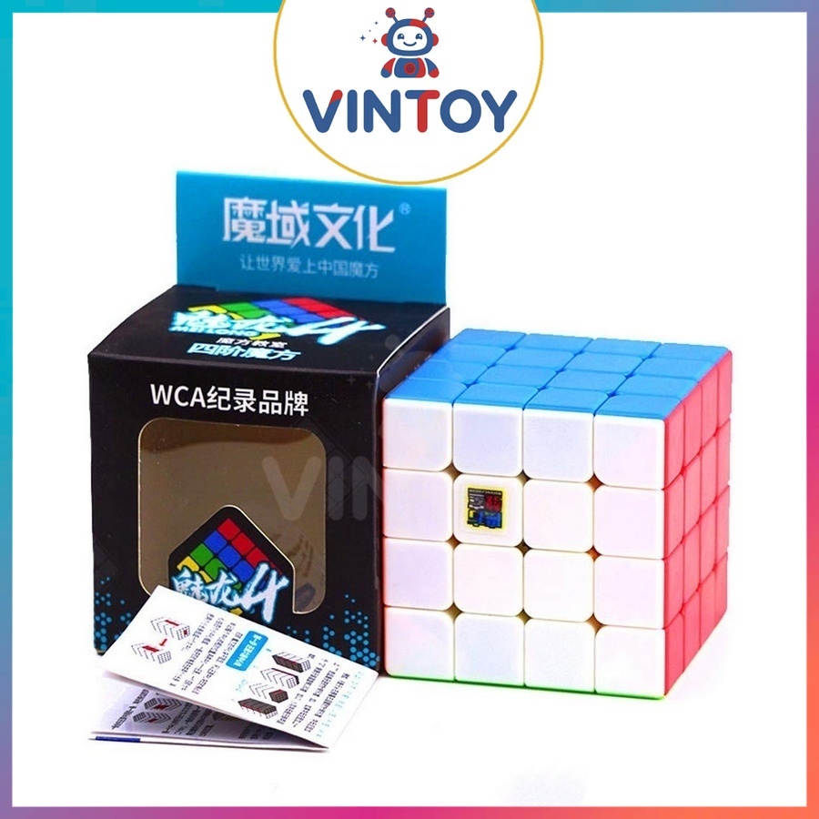 Rubik 4x4 Stickerless MoYu MeiLong 4x4 Rubic 4 Tầng Đồ Chơi Trí Tuệ Trẻ Em Phát Triển Tư Duy 4x4x4