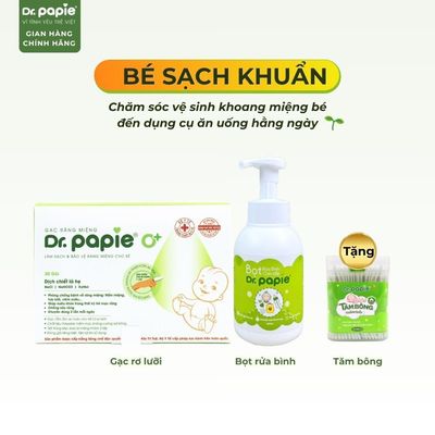 BÉ SẠCH KHUẨN - Phòng Ngừa Tưa Lưỡi Nấm Miệng, Vệ Sinh Bình Sữa Núm Ti, Thành Phần Thảo Dược An Toàn Cho Bé Sơ Sinh