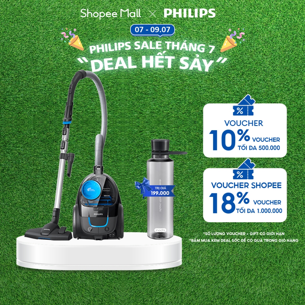 Máy Hút Bụi Philips FC9350/01 Hộc PowerCyclone 5 - Hàng Chính Hãng