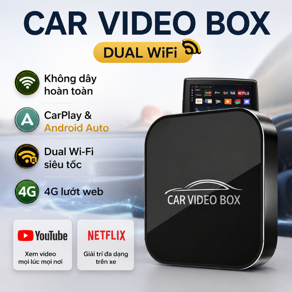 CarPlay Box 4G, Car Video Box, Android Box Ô Tô, Box CarPlay, Android Auto Box, TV Box Ô Tô, Hộp Car