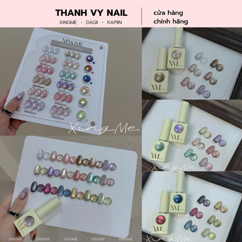 Sơn móng XINGME Nail gel (Sơn lẻ 18m mắt mèo cực quang Saphire đa sắc màu 12g XINGME cao cấp nhiều l