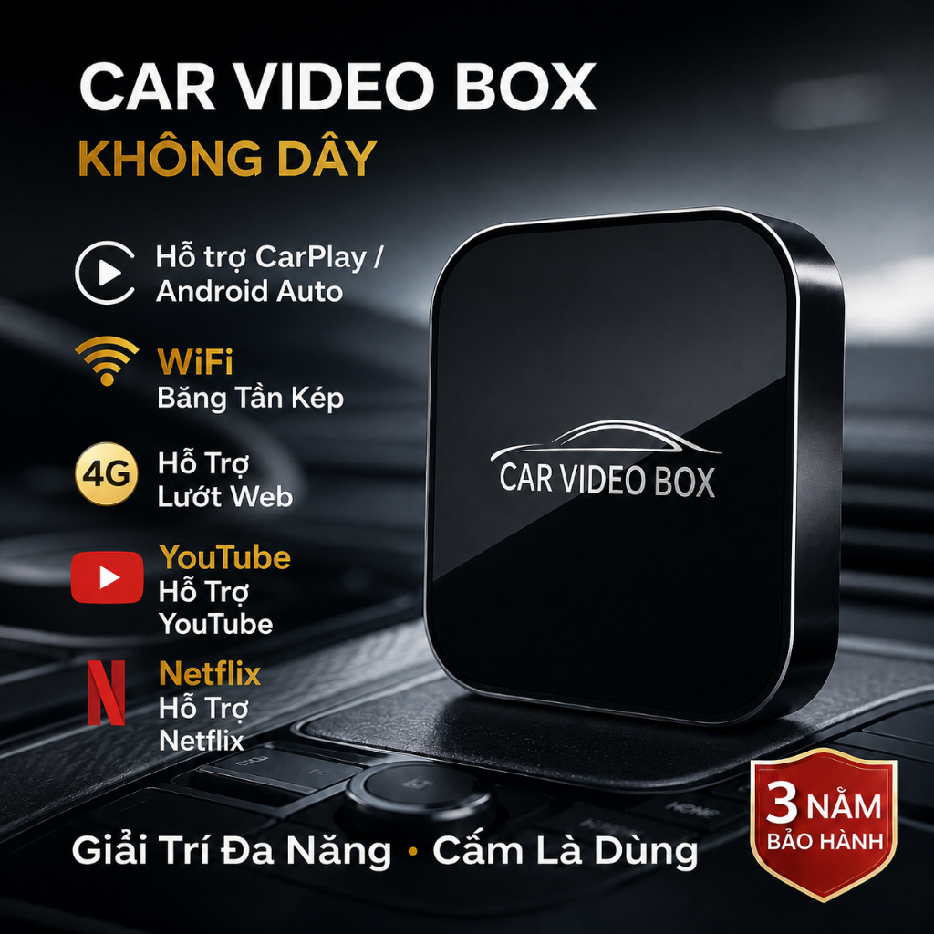 Car video box carplay box android auto box hộp kết nối xe hơi box carplay android box ô tô, hỗ trợ C