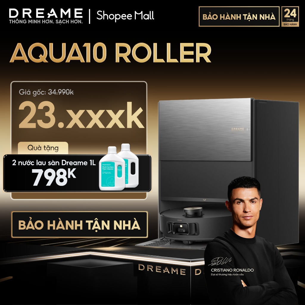 [Bảo hành tận nhà] Dreame Aqua 10 Roller/ L50s Pro Ultra Robot Hút Bụi Lau Nhà | Lực hút 30.000 Pa