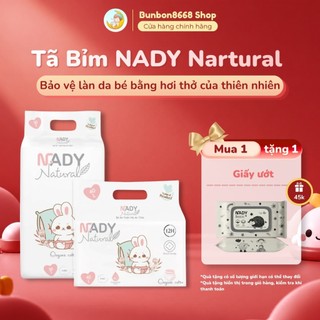 [QUÀ TẶNG] Bỉm NADY Natural siêu mỏng thấm hút tốt an toàn cho da bé đủ size - Bunbon Shop
