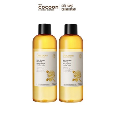 [MUA 2 GIẢM 40%] Combo 2 Nước tẩy trang hoa hồng Cocoon tẩy sạch makeup & cấp ẩm 500ml