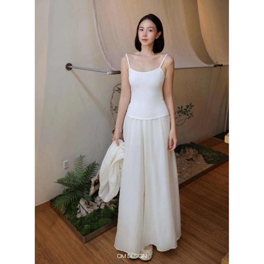 Áo hai dây basic co giãn - Lumi Top(+% phí sàn) - By OM Design