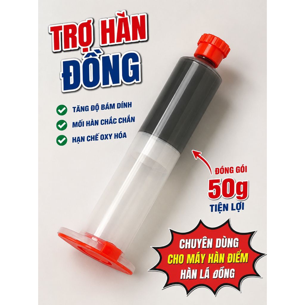 Trợ Hàn Đồng (Flux) 50g – Chuyên Dùng Hàn Điểm Lá Đồng, Hàn Pin Lithium