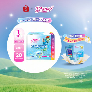 Băng vệ sinh Diana Sensi Cool Fresh siêu mỏng cánh gói 20 miếng